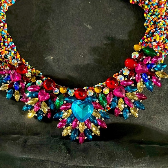 Fashion Jewelry Jewelry - Nabroj bling chunky braided bead necklace